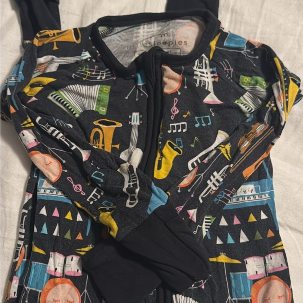Little Sleepies Musical Instrument Print Pajama Set